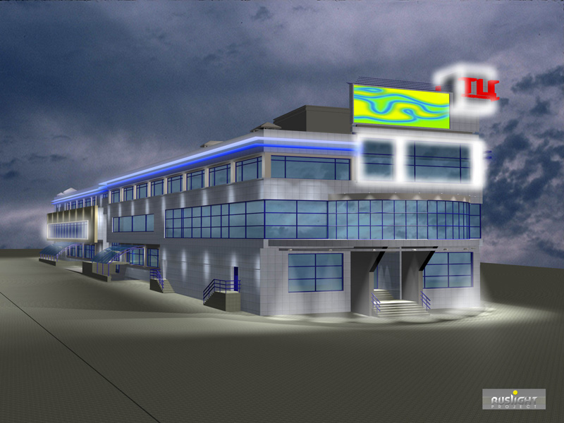 Architectural lighting project of a shopping mall