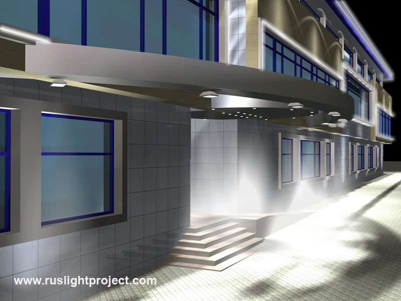 Architectural lighting project of a shopping mall