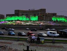 Creating the illumination design project for the Rostov slope in Moscow