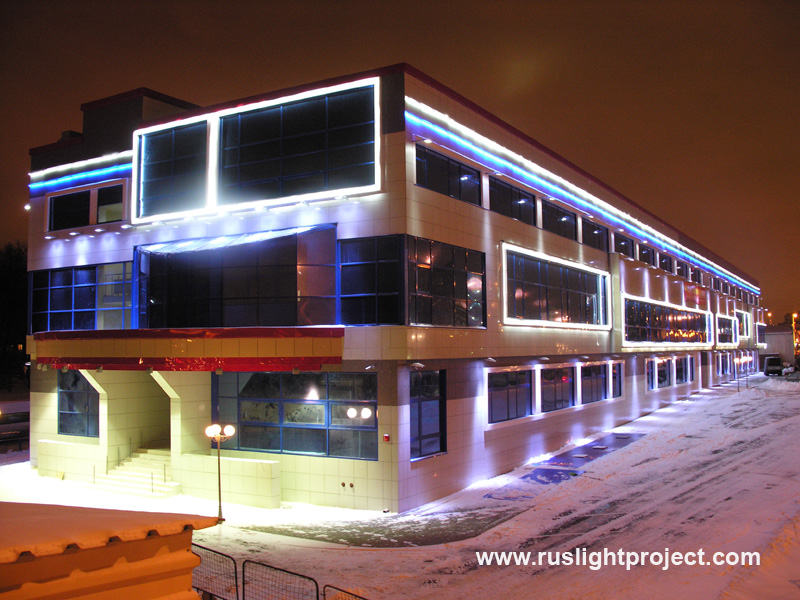 Architecural lighting of a shopping mall