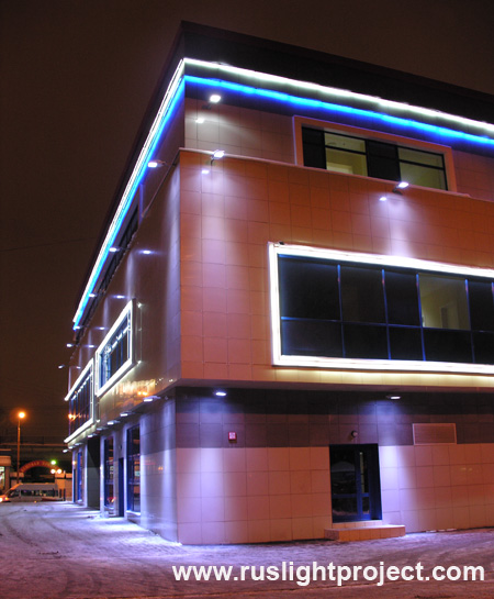 Architecural lighting of a shopping mall