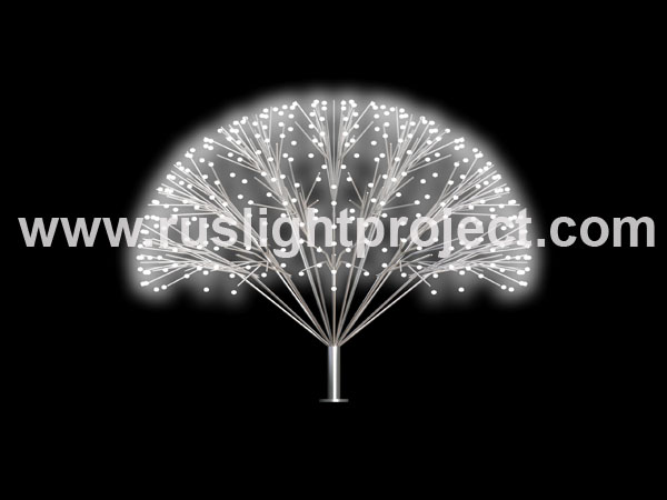 LED lighted trees and christmas trees